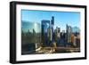 Skyscrapers in a City, Willis Tower, Chicago River, Chicago, Illinois, USA-null-Framed Photographic Print