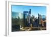 Skyscrapers in a City, Willis Tower, Chicago River, Chicago, Illinois, USA-null-Framed Photographic Print