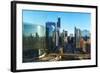 Skyscrapers in a City, Willis Tower, Chicago River, Chicago, Illinois, USA-null-Framed Photographic Print