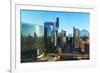 Skyscrapers in a City, Willis Tower, Chicago River, Chicago, Illinois, USA-null-Framed Photographic Print