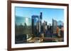 Skyscrapers in a City, Willis Tower, Chicago River, Chicago, Illinois, USA-null-Framed Photographic Print