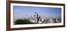 Skyscrapers in a City with a Mountain in the Background, Mt Rainier, Mt Rainier National Park-null-Framed Photographic Print