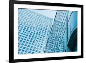 Skyscrapers in Canary Wharf, London's Financial and Bsiness District Quarter-Veneratio-Framed Photographic Print