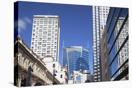 Skyscrapers in Downtown Auckland, North Island, New Zealand, Pacific-Ian-Stretched Canvas