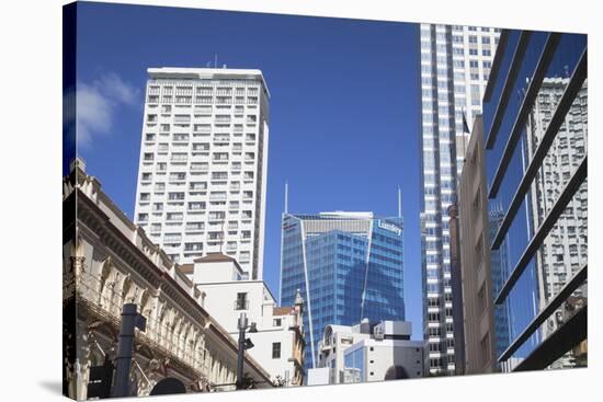 Skyscrapers in Downtown Auckland, North Island, New Zealand, Pacific-Ian-Stretched Canvas