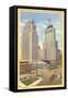 Skyscrapers in Newark, New Jersey-null-Framed Stretched Canvas
