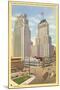 Skyscrapers in Newark, New Jersey-null-Mounted Art Print