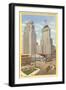 Skyscrapers in Newark, New Jersey-null-Framed Art Print