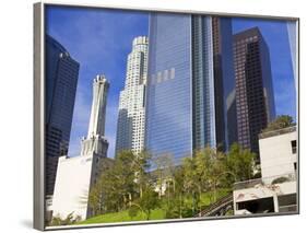 Skyscrapers in the Bunker Hill District, Los Angeles, California, USA-Richard Cummins-Framed Photographic Print