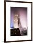 Skyscrapers in the Fog by Night at Downtown Manhattan-Philippe Hugonnard-Framed Art Print