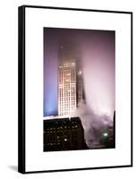 Skyscrapers in the Fog by Night at Downtown Manhattan-Philippe Hugonnard-Framed Stretched Canvas