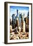 Skyscrapers - In the Style of Oil Painting-Philippe Hugonnard-Framed Giclee Print
