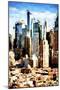 Skyscrapers - In the Style of Oil Painting-Philippe Hugonnard-Mounted Giclee Print