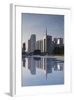 Skyscrapers in Zhujiang New Town, Tian He, Guangzhou, Guangdong, China, Asia-Ian Trower-Framed Photographic Print