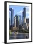Skyscrapers Including Willis Tower in Downtown Chicago by Chicago River, Chicago, Illinois, USA-Amanda Hall-Framed Photographic Print