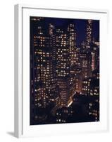 Skyscrapers Lit Up as Evening Descends-Andreas Feininger-Framed Photographic Print