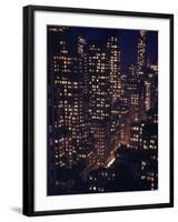 Skyscrapers Lit Up as Evening Descends-Andreas Feininger-Framed Photographic Print