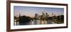 Skyscrapers Lit Up at Dusk, Main River, Frankfurt, Hesse, Germany-null-Framed Photographic Print