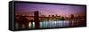 Skyscrapers Lit Up at Night, World Trade Center, Lower Manhattan, Manhattan, New York City, New ...-null-Framed Stretched Canvas