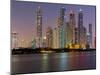 Skyscrapers Near Dubai Marina, the Palm Jumeirah, Dubai, United Arab Emirates-Rainer Mirau-Mounted Premium Photographic Print