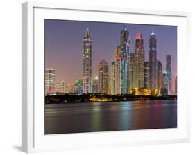 Skyscrapers Near Dubai Marina, the Palm Jumeirah, Dubai, United Arab Emirates-Rainer Mirau-Framed Photographic Print