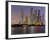 Skyscrapers Near Dubai Marina, the Palm Jumeirah, Dubai, United Arab Emirates-Rainer Mirau-Framed Photographic Print