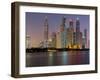 Skyscrapers Near Dubai Marina, the Palm Jumeirah, Dubai, United Arab Emirates-Rainer Mirau-Framed Photographic Print