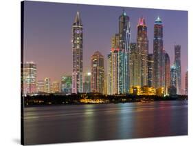 Skyscrapers Near Dubai Marina, the Palm Jumeirah, Dubai, United Arab Emirates-Rainer Mirau-Stretched Canvas