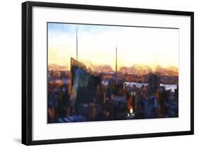 Skyscrapers Nightfall II-Philippe Hugonnard-Framed Giclee Print