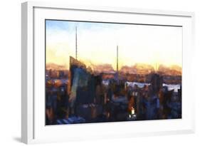 Skyscrapers Nightfall II-Philippe Hugonnard-Framed Giclee Print