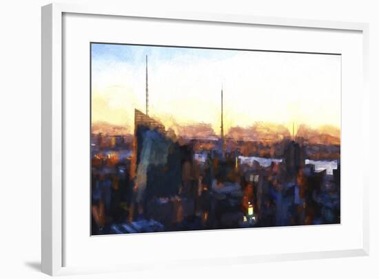 Skyscrapers Nightfall II-Philippe Hugonnard-Framed Giclee Print