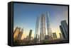 Skyscrapers of Lujiazui, Jin Mao Tower and Shanghai Tower, China-Andy Brandl-Framed Stretched Canvas