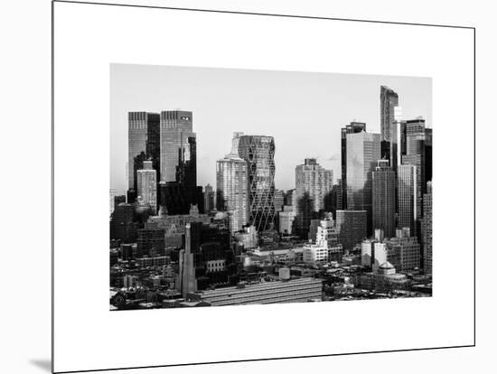 Skyscrapers of Manhattan in Winter at Sunset-Philippe Hugonnard-Mounted Art Print