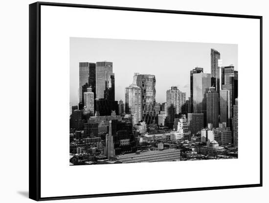 Skyscrapers of Manhattan in Winter at Sunset-Philippe Hugonnard-Framed Stretched Canvas