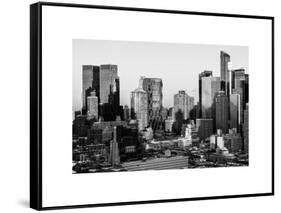 Skyscrapers of Manhattan in Winter at Sunset-Philippe Hugonnard-Framed Stretched Canvas