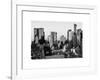 Skyscrapers of Manhattan in Winter at Sunset-Philippe Hugonnard-Framed Art Print