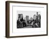 Skyscrapers of Manhattan in Winter at Sunset-Philippe Hugonnard-Framed Art Print