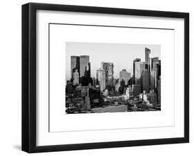 Skyscrapers of Manhattan in Winter at Sunset-Philippe Hugonnard-Framed Art Print