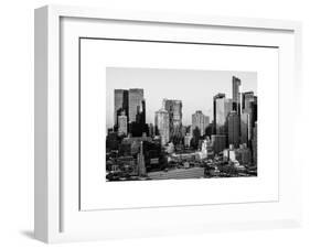 Skyscrapers of Manhattan in Winter at Sunset-Philippe Hugonnard-Framed Art Print