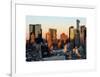 Skyscrapers of Manhattan in Winter at Sunset-Philippe Hugonnard-Framed Art Print