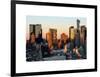 Skyscrapers of Manhattan in Winter at Sunset-Philippe Hugonnard-Framed Art Print