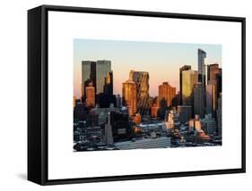 Skyscrapers of Manhattan in Winter at Sunset-Philippe Hugonnard-Framed Stretched Canvas