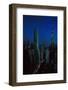 Skyscrapers of New York City at Night-null-Framed Photographic Print