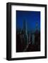 Skyscrapers of New York City at Night-null-Framed Photographic Print