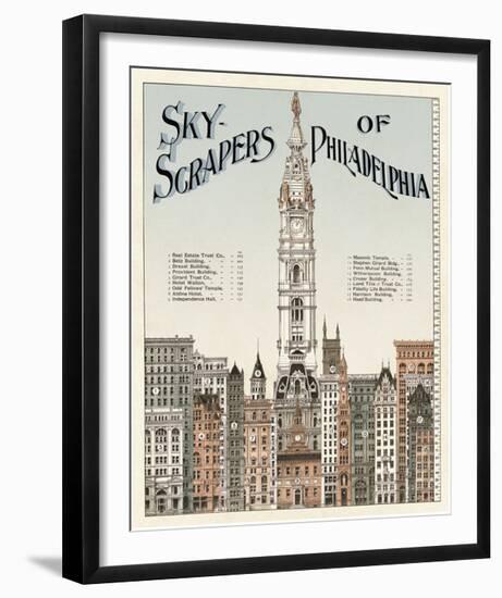 Skyscrapers of Philadelphia, c. 1898-null-Framed Giclee Print