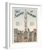 Skyscrapers of Philadelphia, c. 1898-null-Framed Giclee Print