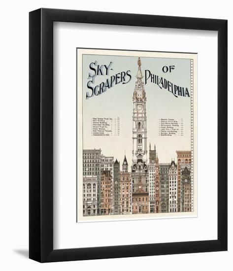 Skyscrapers of Philadelphia, c. 1898-null-Framed Giclee Print