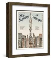 Skyscrapers of Philadelphia, c. 1898-null-Framed Giclee Print