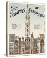 Skyscrapers of Philadelphia, c. 1898-null-Stretched Canvas