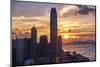 Skyscrapers of the International Commerce Center at Sunset, Hong Kong-George Oze-Mounted Photographic Print